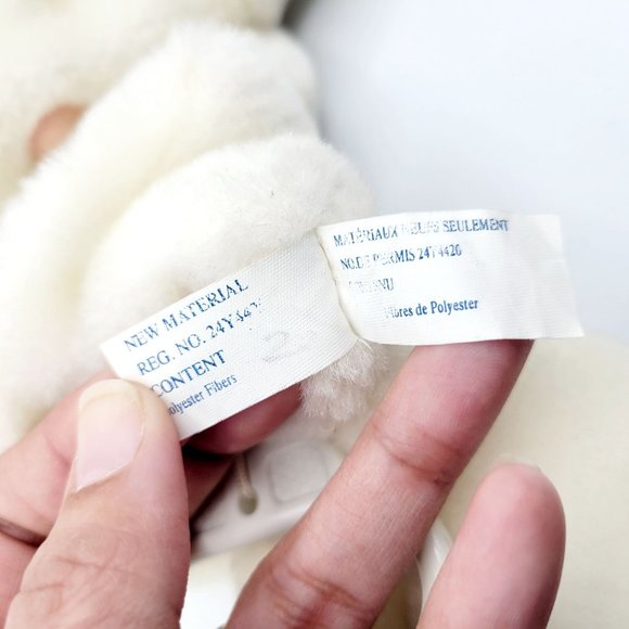 Vintage 1999 Snuggle Toy Cream and Pastel Pink Bear Plush Musical Crib Pull Toy - Picture 8 of 9